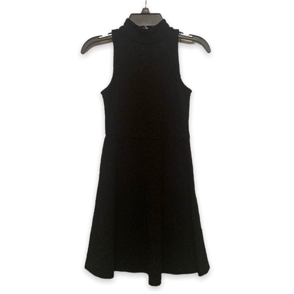 European Coolcat Black Leopard Print High Neck Sleeveless Dress